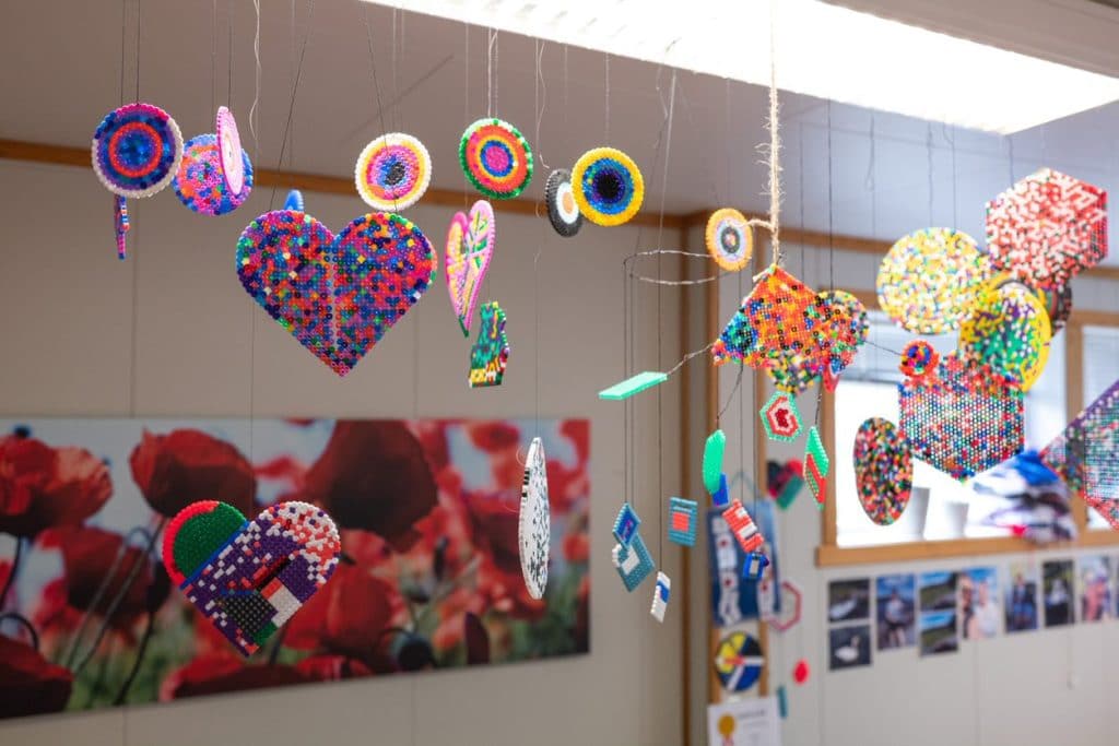 Perler på dagsenteret 